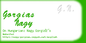 gorgias nagy business card